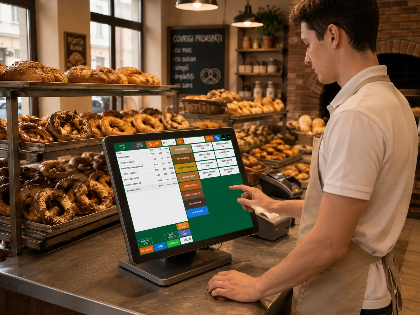 Terminal POS RezoSoft pentru covrigării