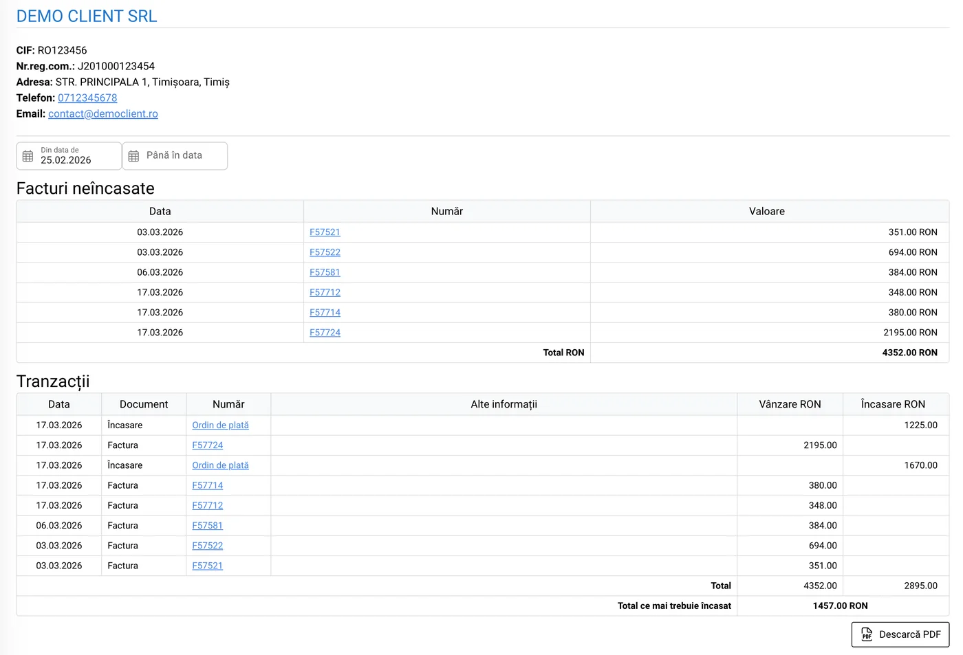 Gestiune clienți RezoSoft